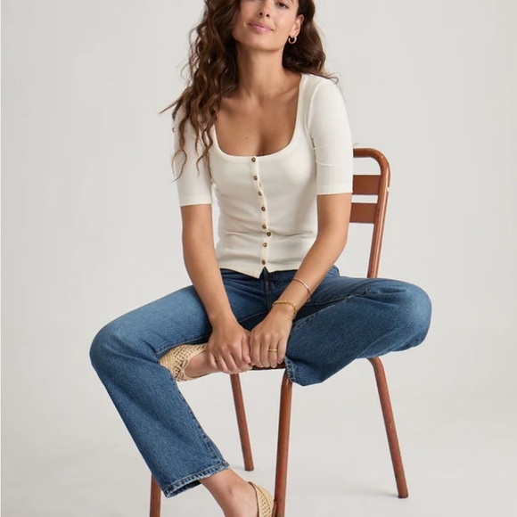 Marine Layer Tops - Marine Layer Lexi Button Through Top